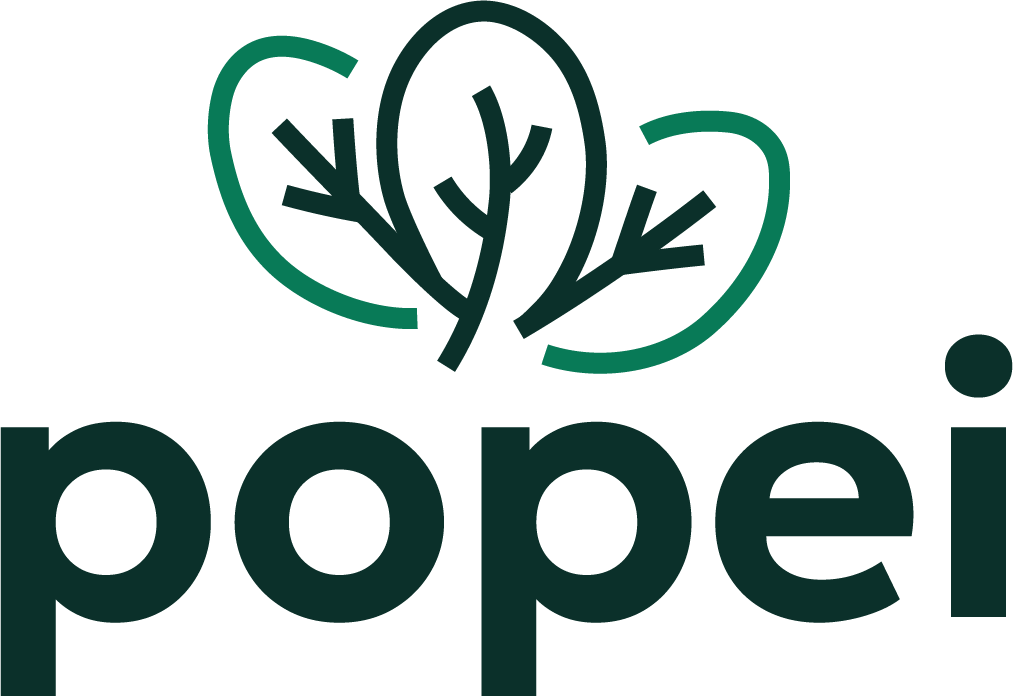 Logo popei, marque ombrelle des logiciels mimosa et pacret pour le handicap et la gestion sociale en entreprise
